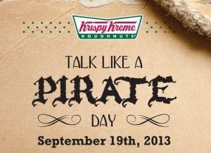 krispy kreme talk like a pirate day