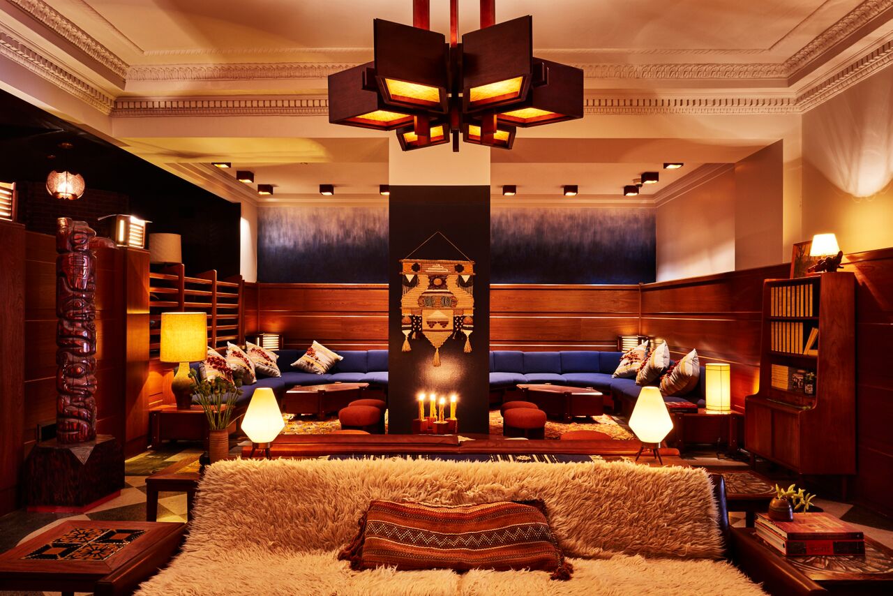 Freehand's lounge area is reminiscent of the Grand Budapest from Wes Anderson's recent film. (Photo credit: Adrian Gaut)