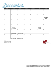 Holiday Shopping Guide calendar page