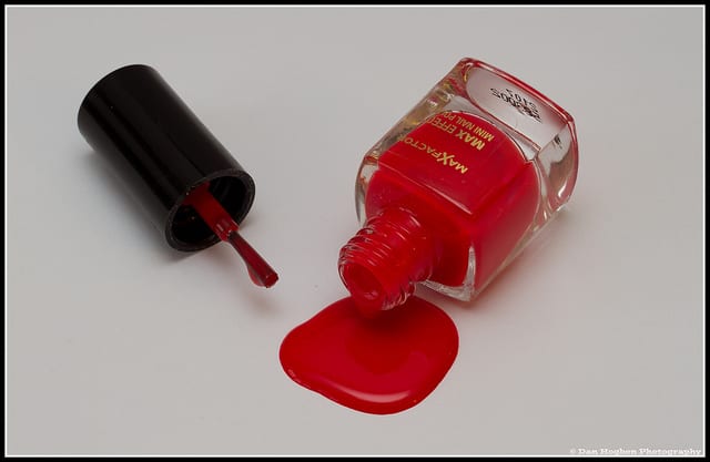 how to clean up nail polish spill