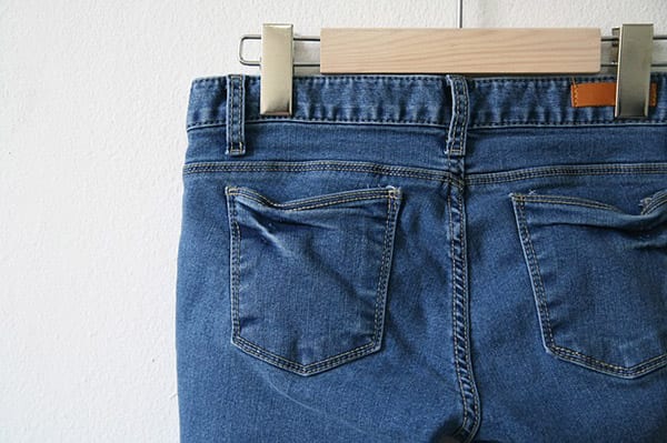 jeans on a hanger