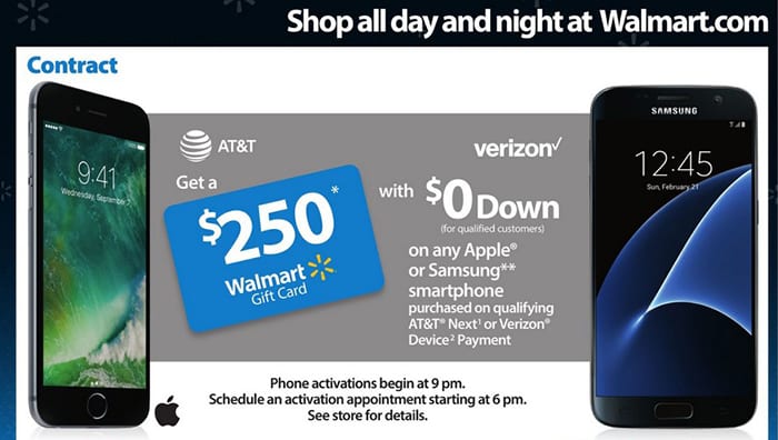 Walmart Black Friday iPhone ad 2016
