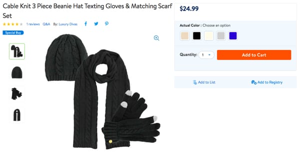 Tech Gloves Set Walmart