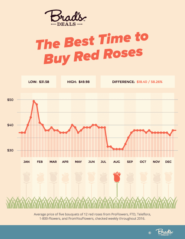 Best time to buy Roses infographic