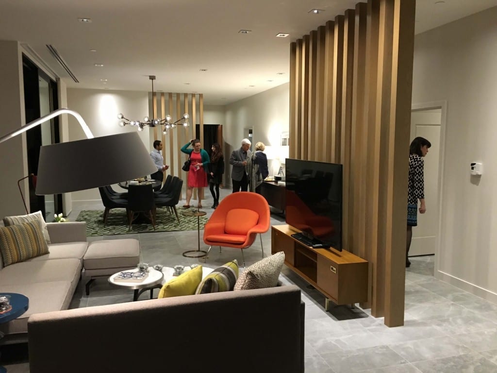 The living room of the penthouse.
