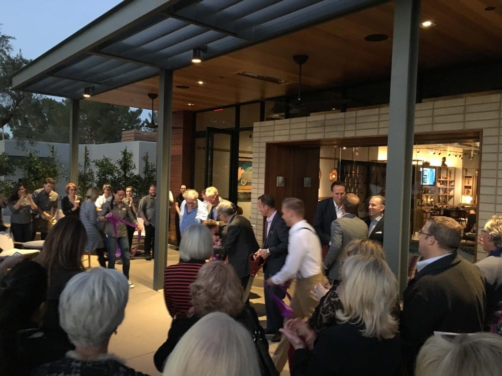The end of the ribbon cutting ceremony at the Andaz Scottsdale