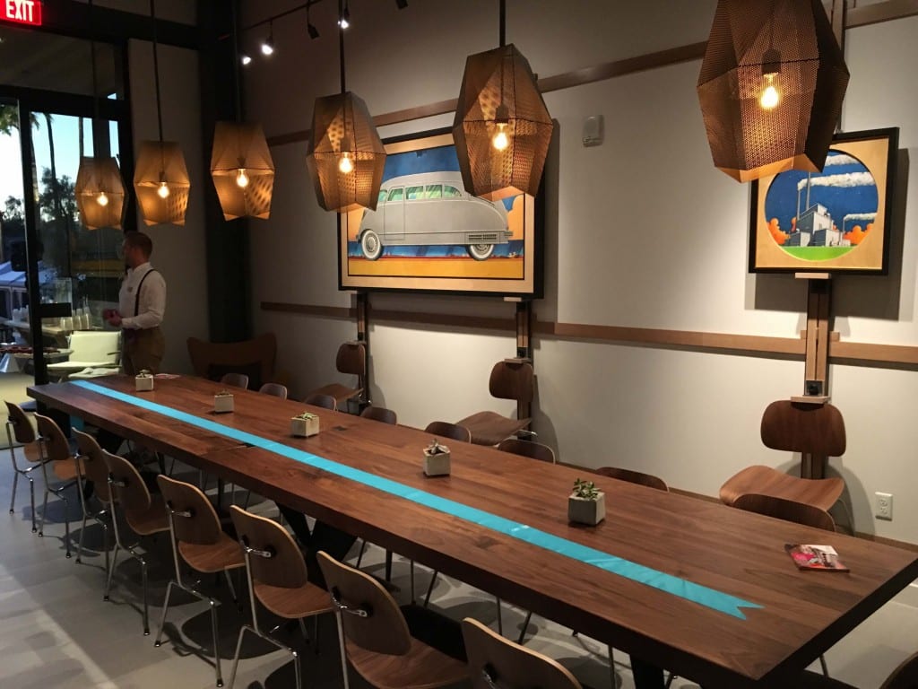 Tables at the resort's main restaurant.