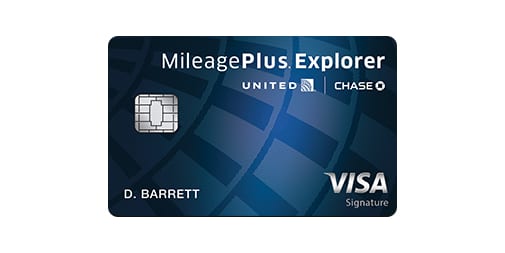 United Explorer Milage Plus credit card