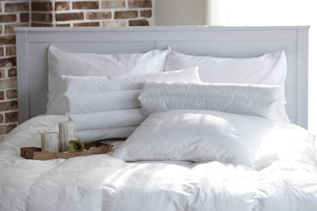 luxury white pillows and comfortable