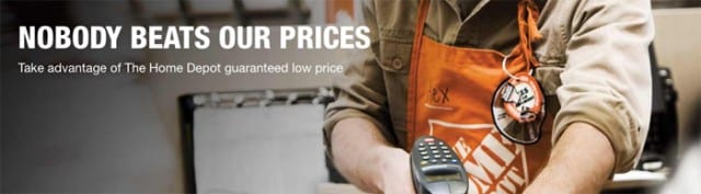 The Home Depot Guaranteed Low Price policy