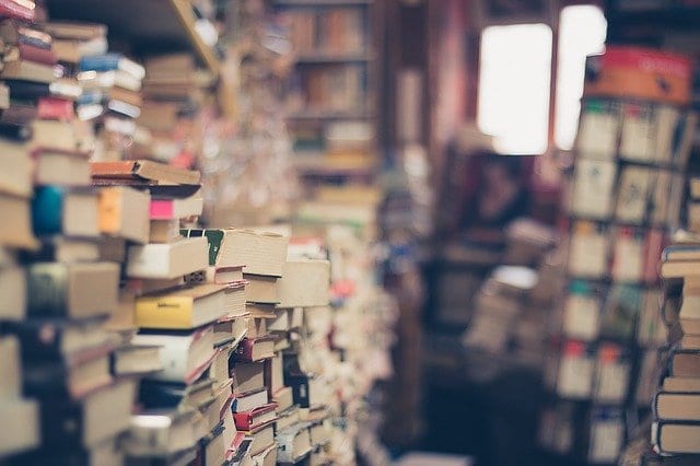 stacks of used books