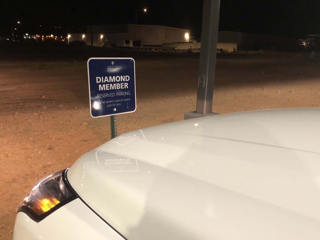Diamond member parking spot