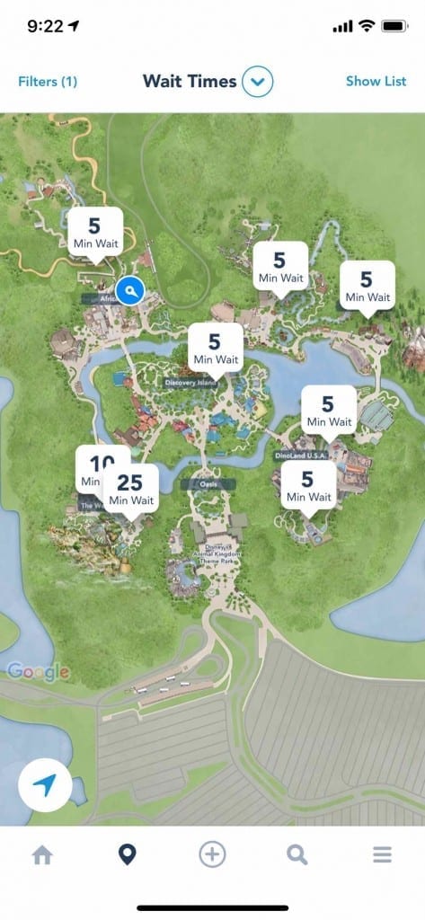Wait times were low all day...