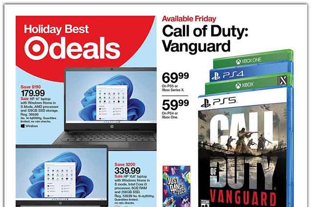 target holiday best deals ad page