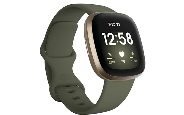 fitbit versa in olive green at kohls