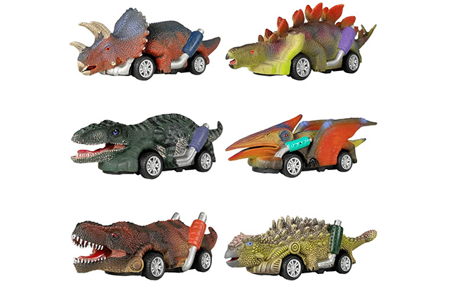 dinosaur pull back car set of 6