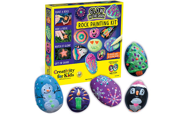 glow in the dark rock painting set